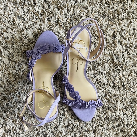 Jessica Simpson Shoes - Lavender Ankle Strap flower Stilettos